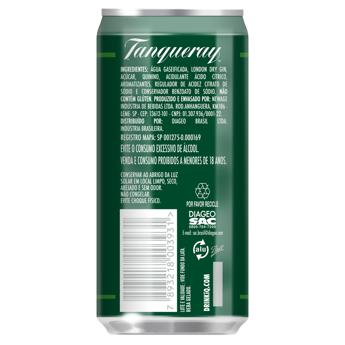 Gin Tônica London Tanqueray Lata 269ml