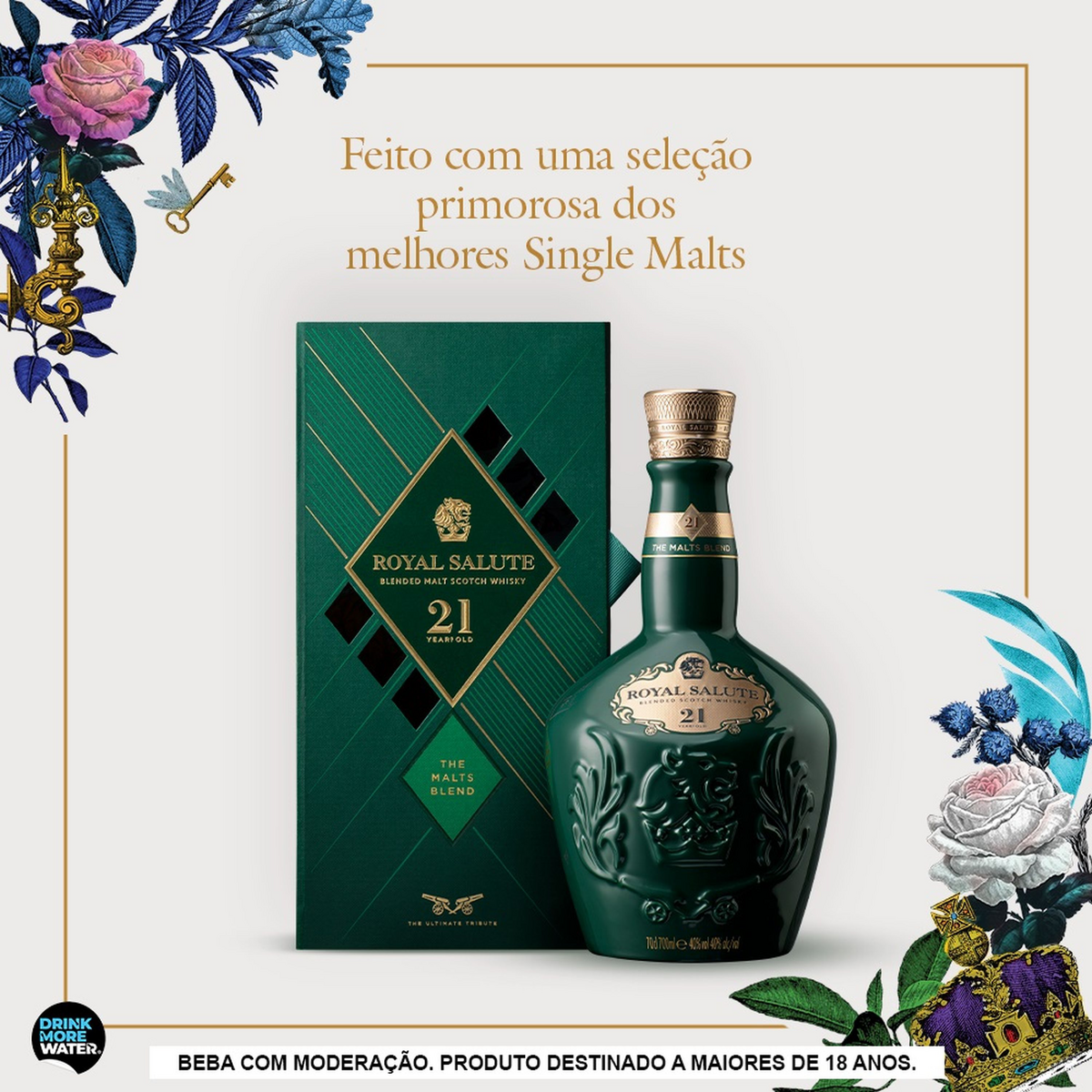 Whisky Escocês Blended Royal Salute The Malts Blend Garrafa 700ml